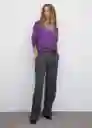 Jersey Lombia Morado Talla M Mujer Mango