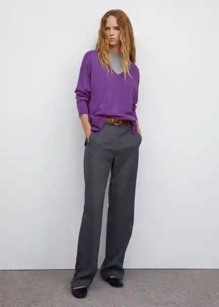 Jersey Lombia Morado Talla M Mujer Mango