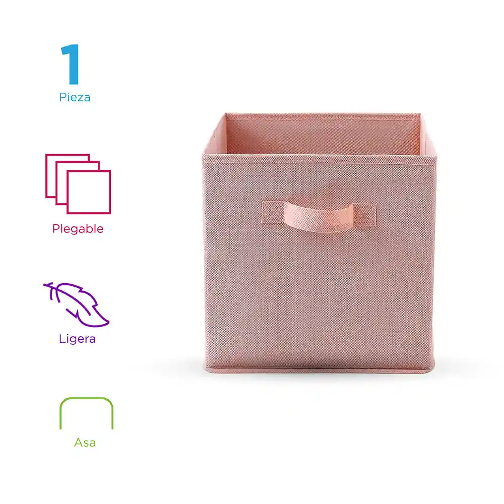 Miniso Cubo de Almacenamiento de Tela no Tejida Rosa