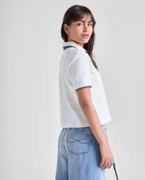 Camiseta Mujer Crudo Talla S 609G008_CRU110606 Americanino