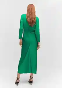 Vestido Fresno3 Esmeralda Talla XL Mujer Mango