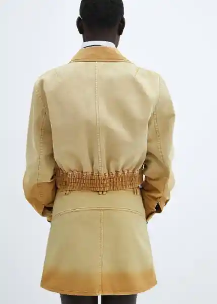 Falda Worker Camel Talla L Mujer Mango