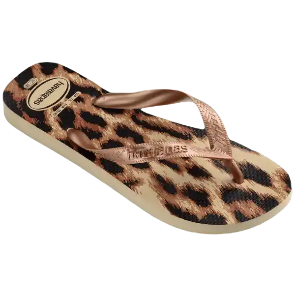 Sandalias Top Animals Gris Arena/Oro Rosa T.36 4132920 Havaianas