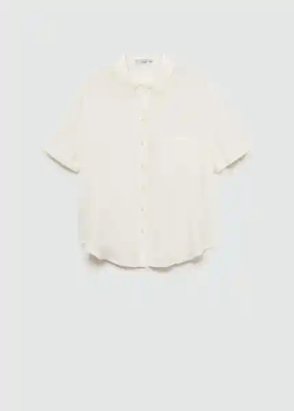Camisa Moss Off White Talla M Mujer Mango