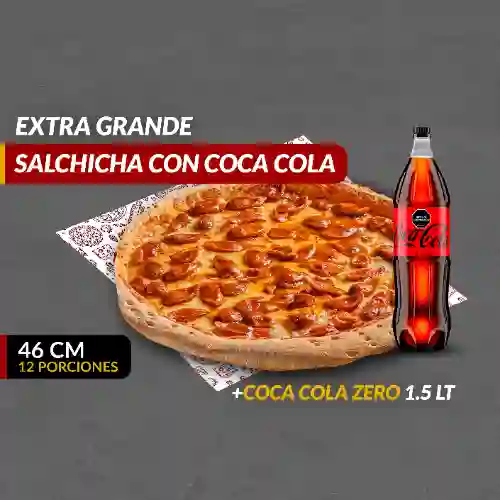 Pizza (xl) Salchichas Coca Cola + Cc15l