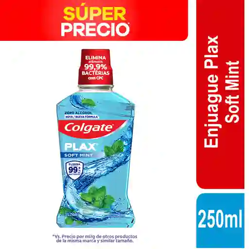 Colgate Enjuague Bucal Plax Soft Mint