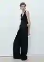 Pantalón Cubi Negro Talla 38 Mujer Mango