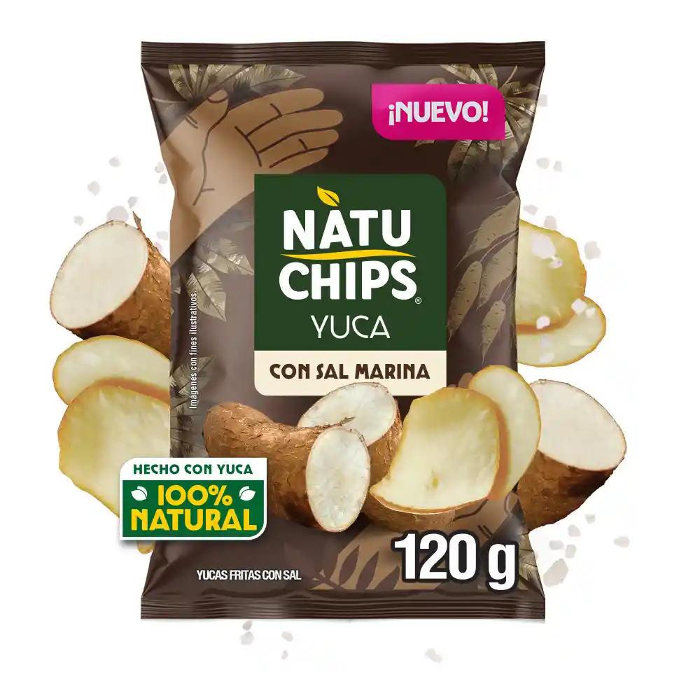 Natuchips Yuca Con Sal Marina 120 g