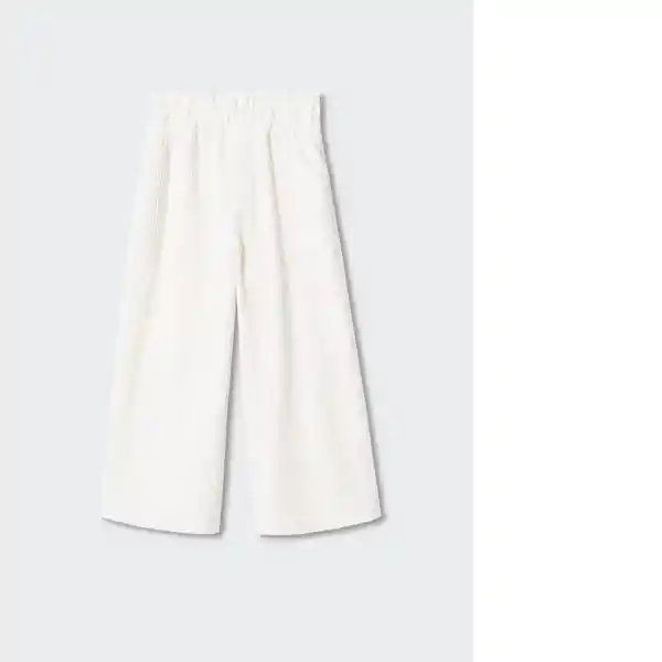 Pantalón Lino Crudo Talla 12 Niñas Mango