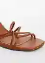 Sandalias Luan1 Cuero Talla 36 Mujer Mango
