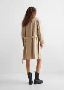 Chaqueta Trench Trenchy Beige Talla 22 Teen Niñas Mango