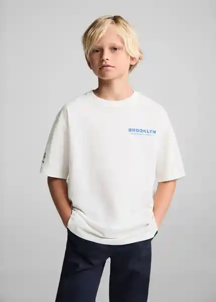 Camiseta Brooklyn Off White Talla 10 Niños Mango