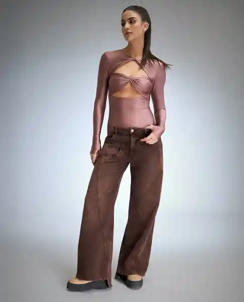 Camisa Mujer Café Talla XS 612G083_CAF181421