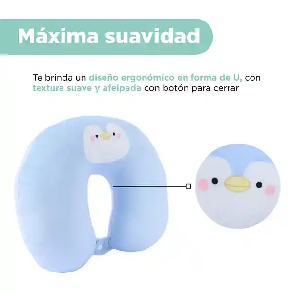 Almohada Para Viaje en Forma de u de Pingüino Miniso