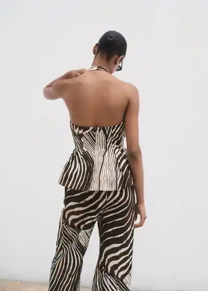 Chaleco Wild Chocolate Talla XS Mujer Mango