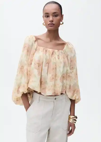 Blusa Parole Crudo Talla S Mujer Mango