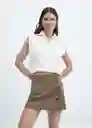 Falda Charlota Marrón Talla XS Mujer Mango
