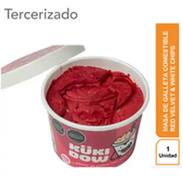 Kukidow Masa de Galleta Comestible Red Velvet