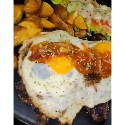 Carne en Bistec a Caballo