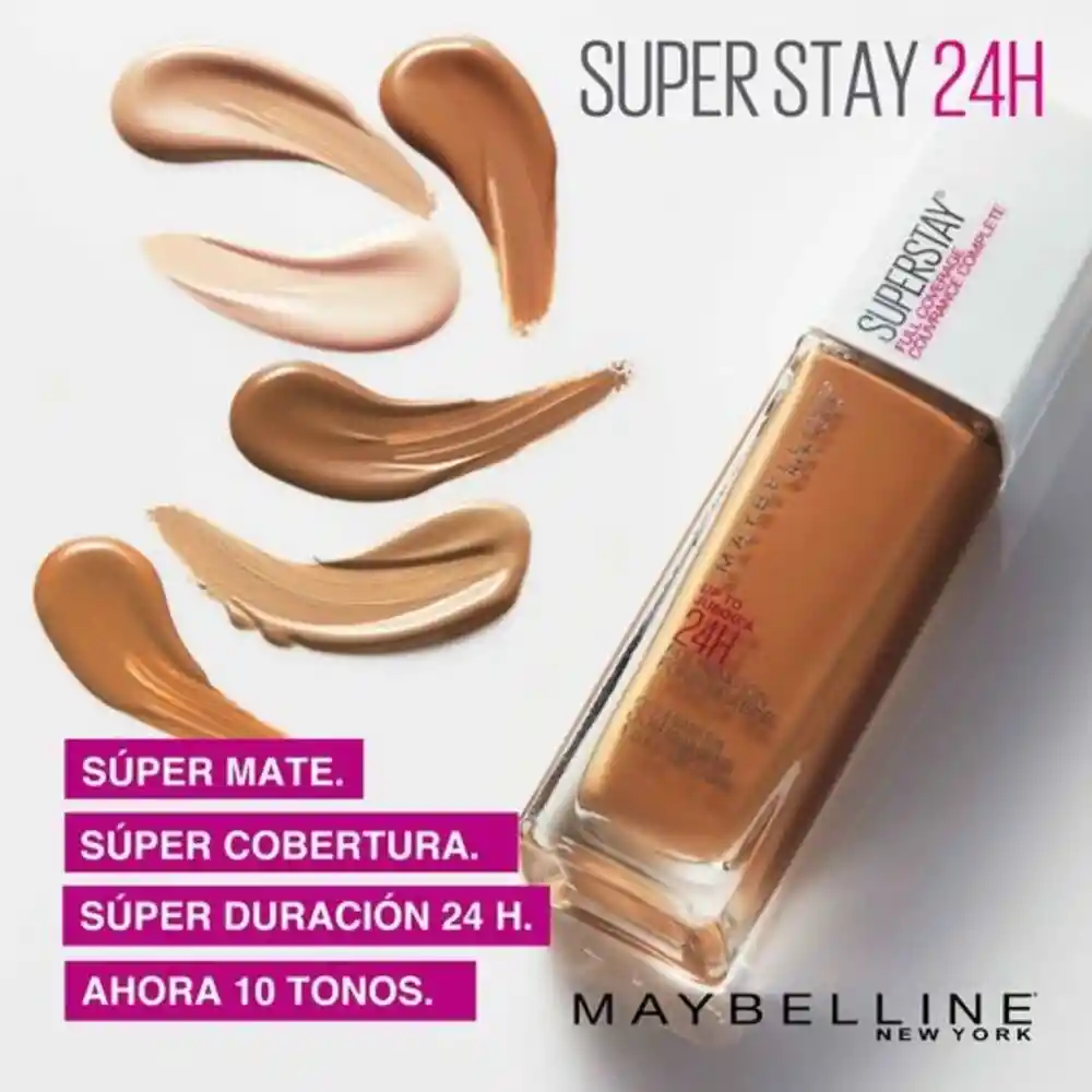 Maybelline Base Líquida Superstay Full Coverege Natural Ivory