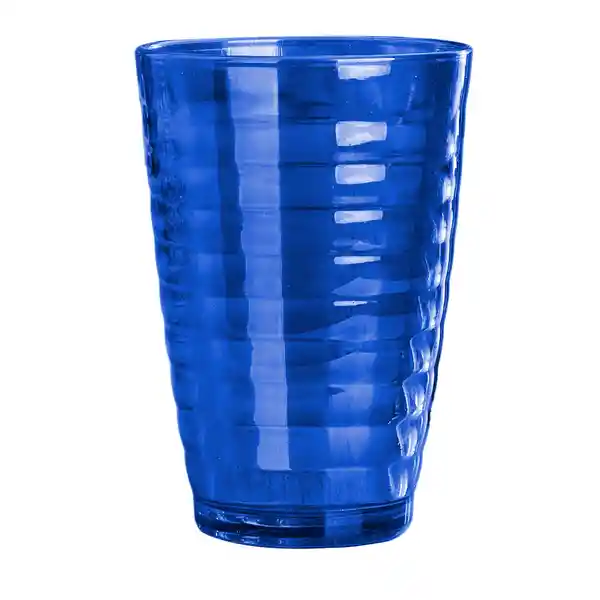 Krea Set Vasos Altos Líneas Color Azul 300 mL