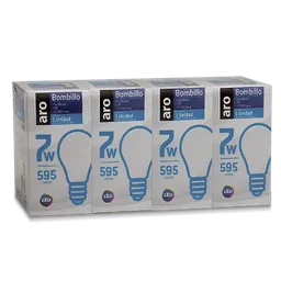 Bombillo Led 7W Luz Blanca E27 20000H Aro