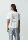 Camiseta Mujer Crudo Marfil Talla L Naf Naf