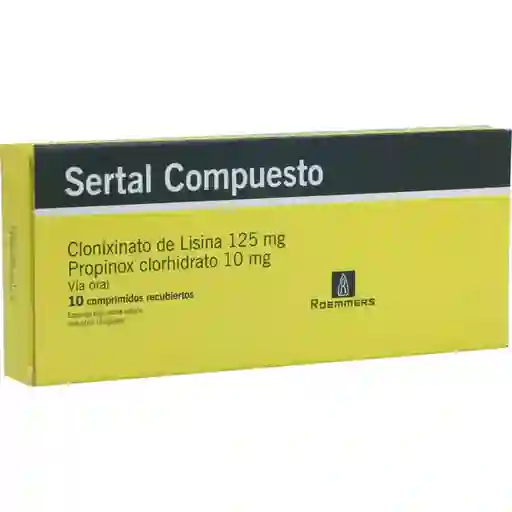 Sertal Compuesto (125 mg / 10 mg)