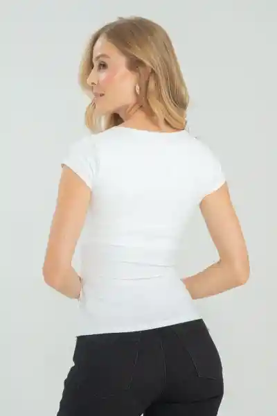 Top Art Color Blanco Crudo Talla XS Ragged