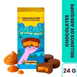 Bombón de Chocolate Relleno de Arequipe Supermundo 24 g