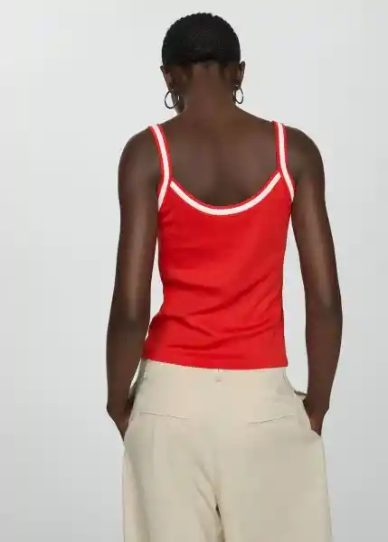 Top Ravioli Rojo Talla S Mujer Mango