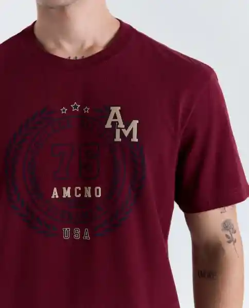 Camiseta Hombre Rojo Talla M 849G004_ROJ191724 Americanino