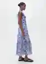 Vestido Ramona Azul Talla M Mujer Mango