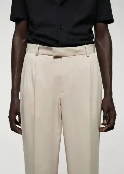 Pantalón Murphy Beige Talla 38 Hombre Mango