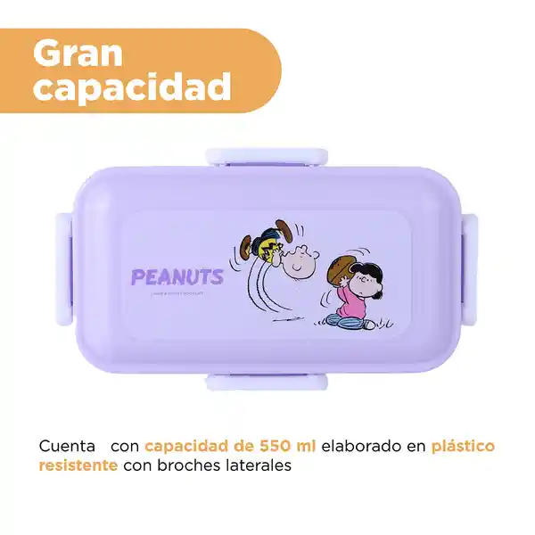 Contenedor de Con División Snoopy Colorful Life 550 mL Miniso