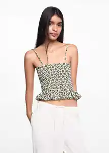 Top Savana Off White Talla 20 Niñas Mango