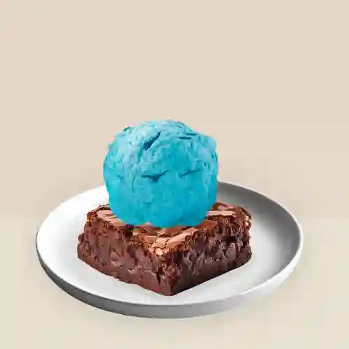 Brownie con Helado de Chicle