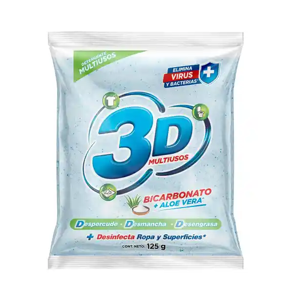 3D Detergente Polvo Blan