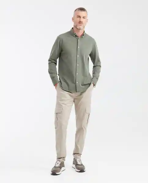 Camisa Manga Larga Jersey Verde Talla XXL Chevignon