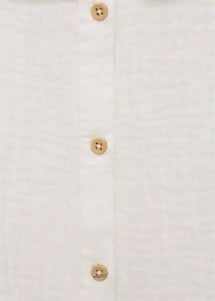 Blusa Isabella Blanco Talla 72 Niñas Mango