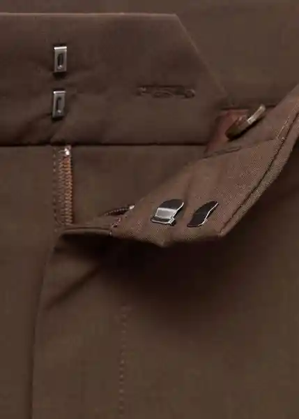 Pantalón Clare1 Marrón Talla 36 Mujer Mango