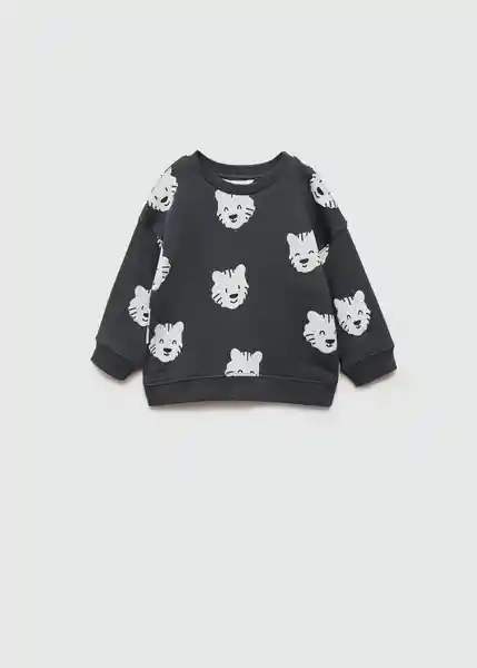 Sudadera Tiger Antracita Talla 70 Niños Mango