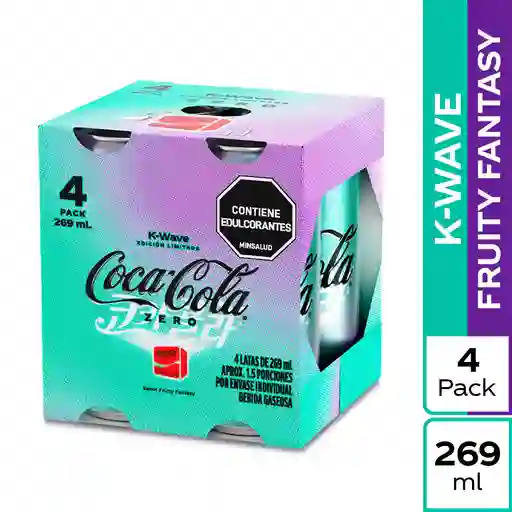 Coca-Cola Pack Gaseosa Zero K-Wave 269 mL