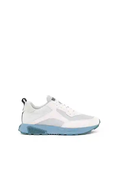 Diesel Tenis S-Tyche Low Cut Blanco Suela Azul Talla 11