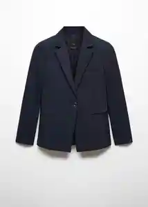 Blazer Americana Boreal Marino Talla 36 Mujer Mango