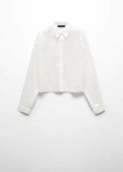 Camisa Flake Offwhite Talla XL Mujer Mango