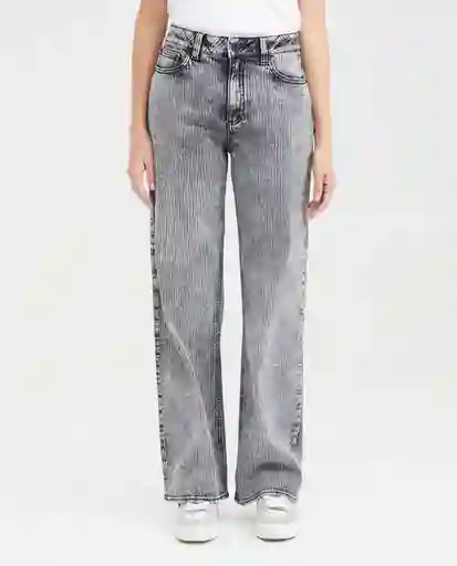 Jean Special Fit Wide Leg Gris Grafito Oscuro Talla 6 Chevignon