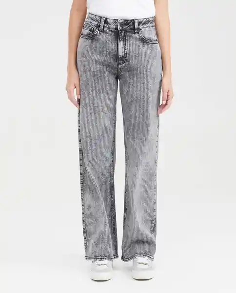 Jean Special Fit Wide Leg Gris Grafito Oscuro Talla 6 Chevignon