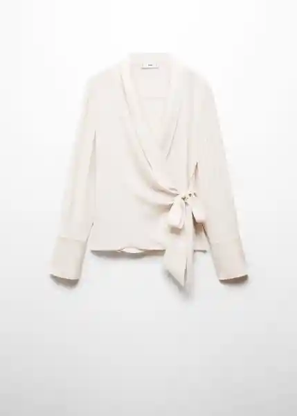 Blusa Rider Crudo Talla M Mujer Mango