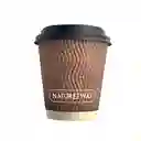 Naturezway Vaso de Papel de Bambú Marrón Con Tapa 350 mL